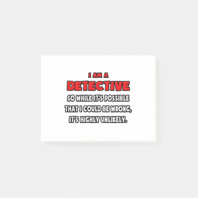Bloco De Notas Detetive Engraçado. Muito improvável (Frente)