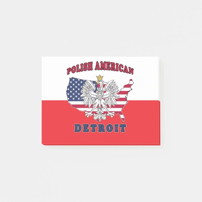 Bloco De Notas Detroit Michigan Polska (Frente)