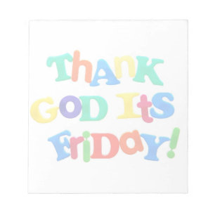 Bloco De Notas Deus do obrigado é sexta-feira!