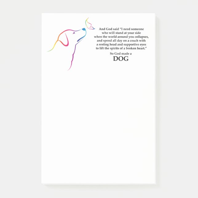 Bloco De Notas Deus fez um cachorro (Frente)