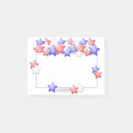 Bloco De Notas Dia da Independência dos EUA Stars Patriótica Amer