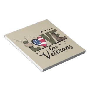 Bloco De Notas Dia de Amar Nossos Veteranos Orgulhosamente Dia do