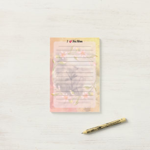 Bloco De Notas Dia de as mães Floral Rosa
