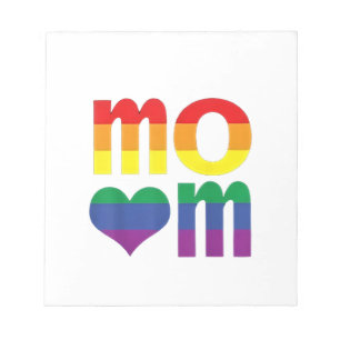 Bloco De Notas Dia de as mães LGBT do Orgulho LGBT do Arco-Íris