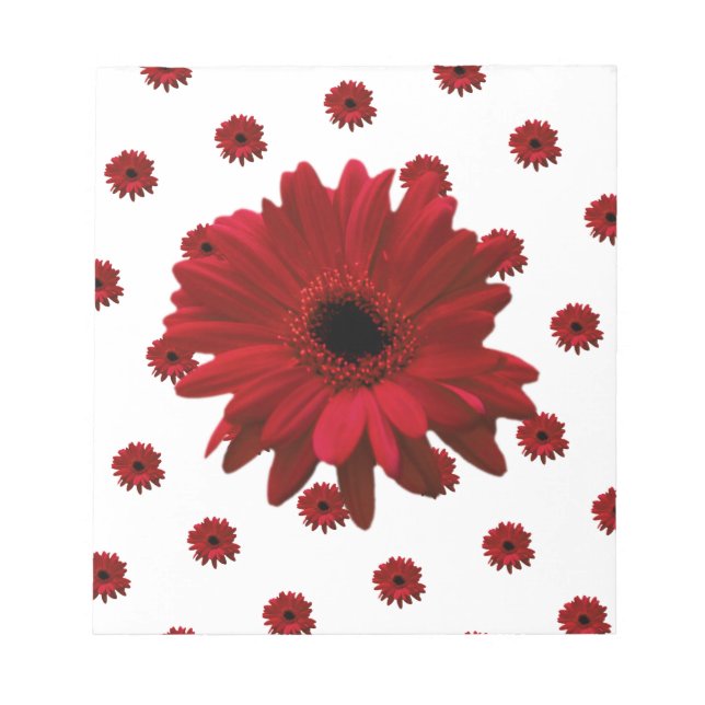 Bloco De Notas Dia de as mães Red Gerbera Daisy (Frente)