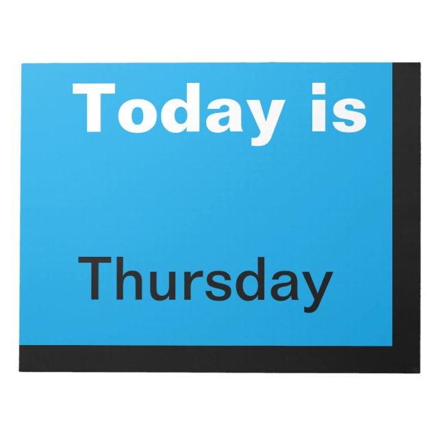 Bloco De Notas Dia de Ferramentas do Calendário Visual da Semana  (Frente)