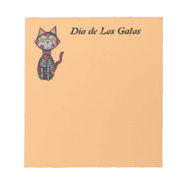 Bloco De Notas Dia de Los Muertos Cat