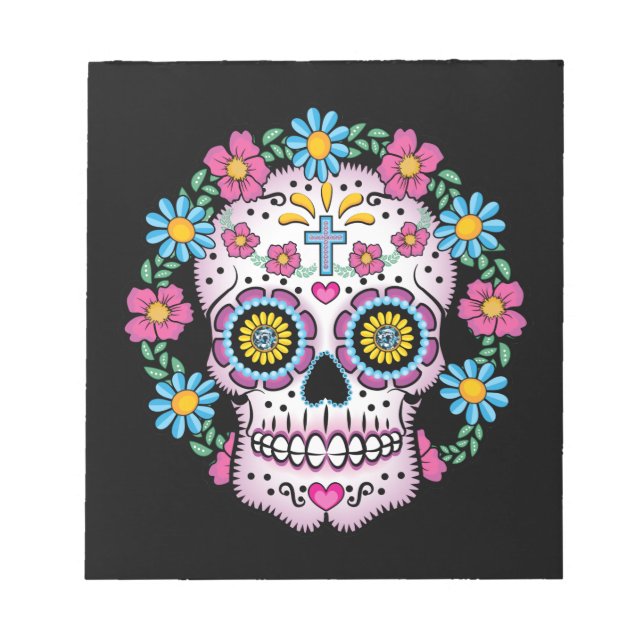 Bloco De Notas Dia de los Muertos Skull (Frente)