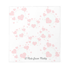 Bloco De Notas Dia de os namorados Bonito Corações Vermelhos