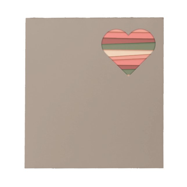 Bloco De Notas Dia de os namorados com amor cardíaco (Frente)