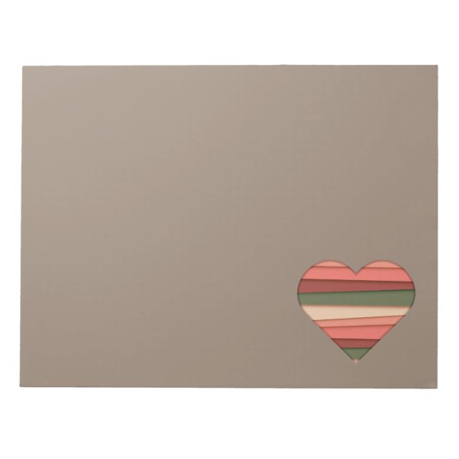 Bloco De Notas Dia de os namorados com amor cardíaco (Frente)