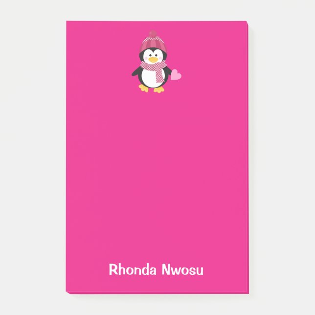 Bloco De Notas Dia de os namorados Panda Rosa bonito (Frente)