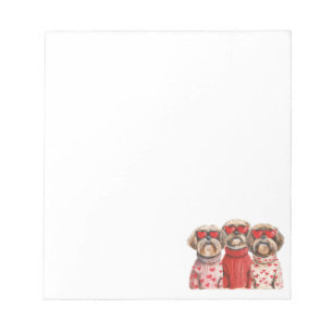 Bloco De Notas Dia de os namorados Shih Tzu Dogs