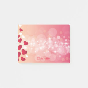 Bloco De Notas Dia de os namorados Spray of Hearts Add Name