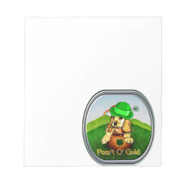 Bloco De Notas Dia de São Patrício do Cocker Spaniel