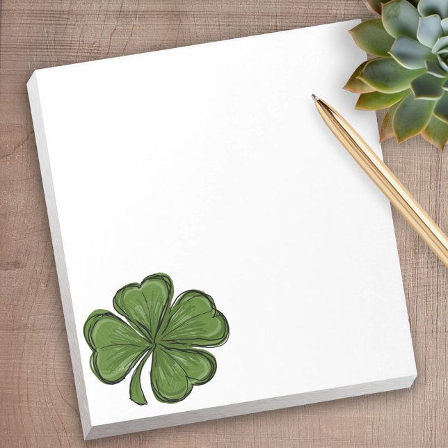 Bloco De Notas Dia de São Patrício Shamrock (Personalized Notepad - a fun gift or useful promotional product)