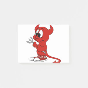 Bloco De Notas Diabo Red Demon Cartoon Satã Mau Inferno