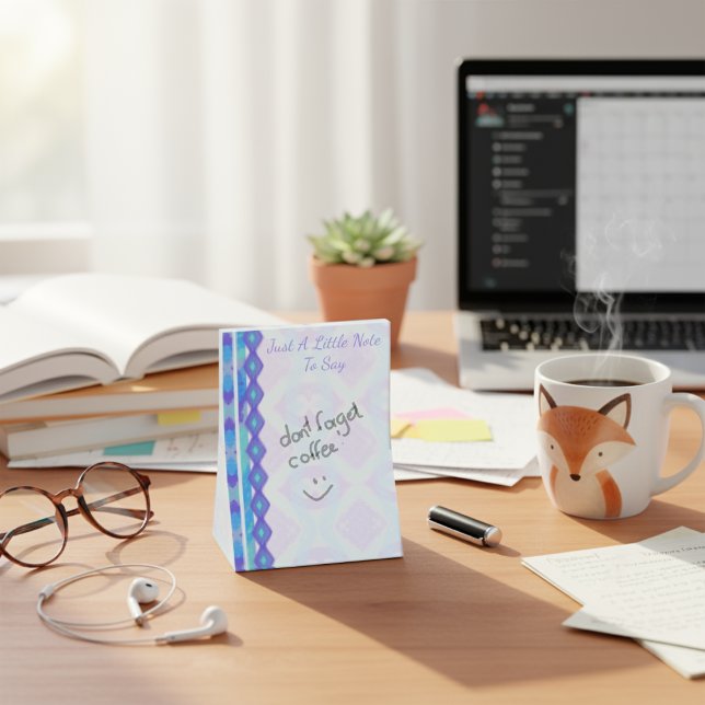 Bloco De Notas Diamantes Pintados de Roxo e Aqua (Modern painted shades of blue for a fun note pad. Need a small gift? Great for moms & students.)