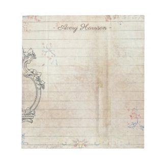 Bloco De Notas Diário Antigo Forrado Vintage Nome Personalizado