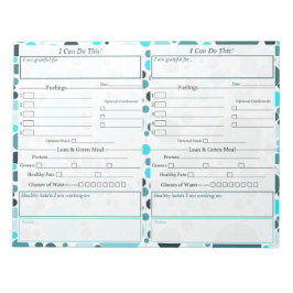 Bloco De Notas Diário de Comida Teal 5-1