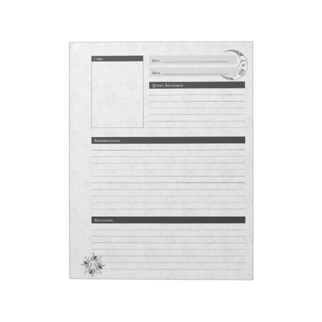 Bloco De Notas Diário de Leitura de Placa de Lua Sun (Invertido)