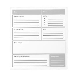 Bloco De Notas Diário diário de autoatendimento com gratidão, Not