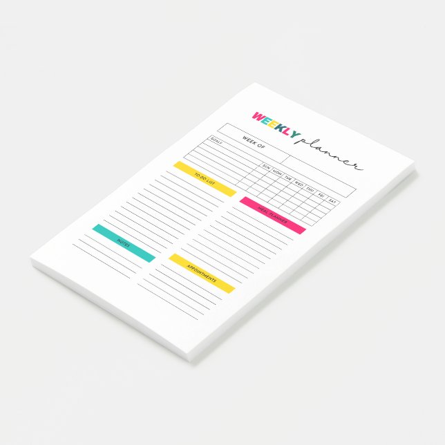 Bloco De Notas Diário do Planejador Semanal (Inclinado)