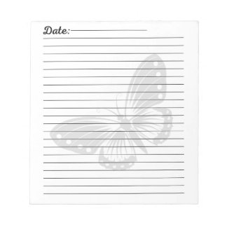 Bloco De Notas Diário Elegante de Borboleta, Presente para Amante