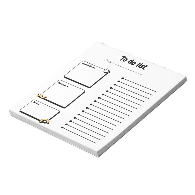 Bloco de Notas Diário Minimalista de Tarefas | Pro (Invertido)