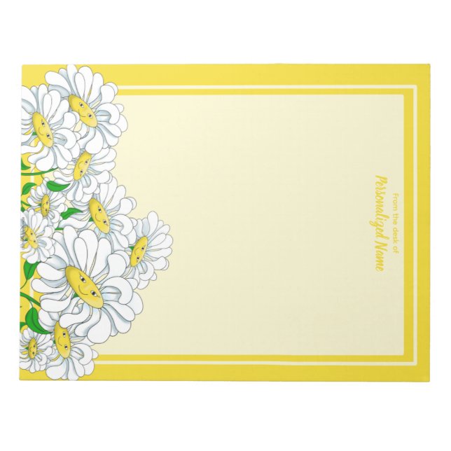 Bloco De Notas Dias Felizes Amarelo Amarelo Sem Linhas (Frente)