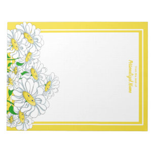 Bloco De Notas Dias Felizes Amarelo-Branco Sem Linhas