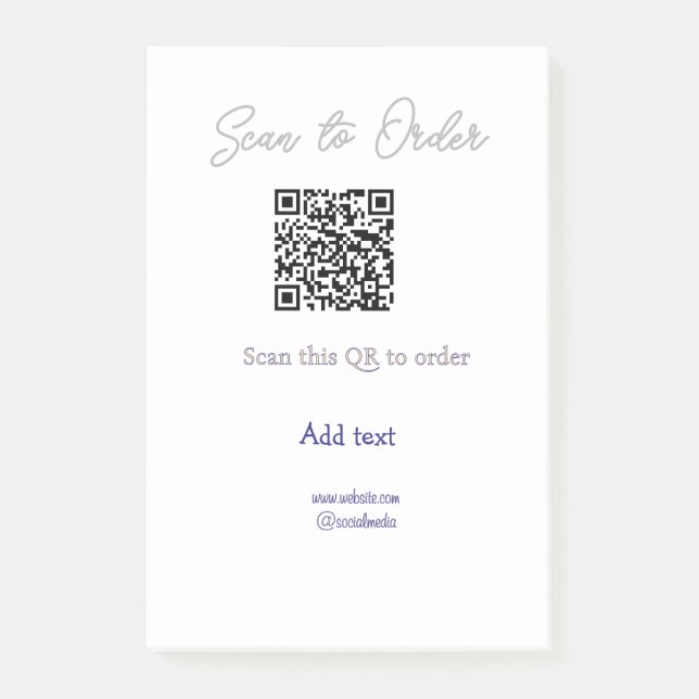 Bloco De Notas Digitalize para encomendar digitalizar código QR a (Frente)
