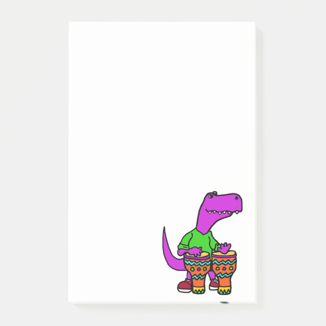 Bloco De Notas Dinossauro bonito de T-rex que joga cilindros de (Frente)