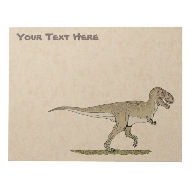 Bloco De Notas Dinossauro Cretáceo Tyrannosaurus rex (Frente)