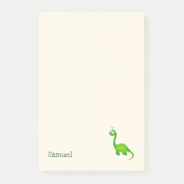 Bloco De Notas Dinossauro pré-histórico com nome (Frente)