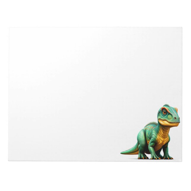 Bloco De Notas Dinossauro Verde (Frente)
