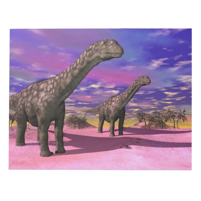 Bloco De Notas Dinossauros argentinos - renderização 3D (Frente)