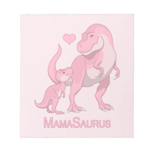 Bloco De Notas Dinossauros MamaSaurus T-Rex e Bebê
