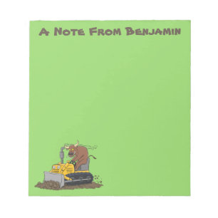 Bloco De Notas Dirigindo um touro de boliche