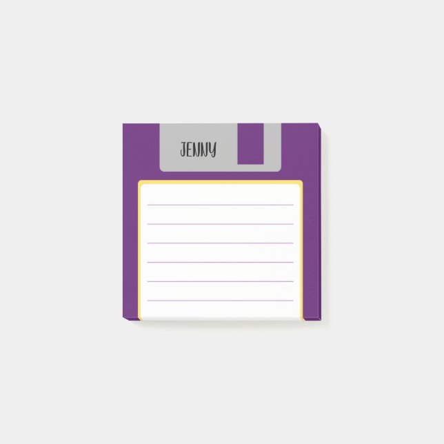 Bloco De Notas Disco Flexível Retro Nome Personalizado, Y2K e 90  (Frente)