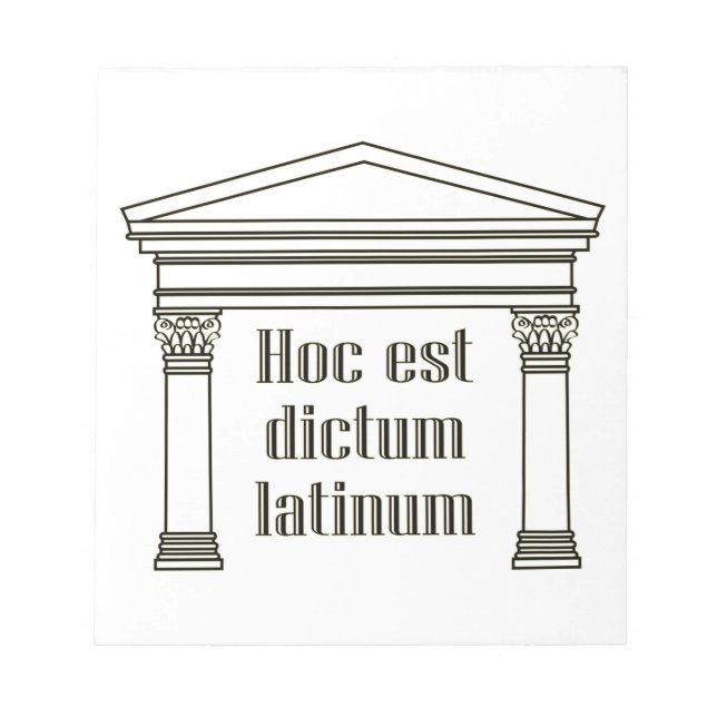 Bloco De Notas Ditum latinum hoc est - um ditado latino engraçado (Frente)