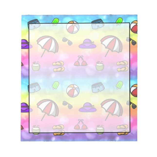 Bloco De Notas Diversão de Verão (Frente)