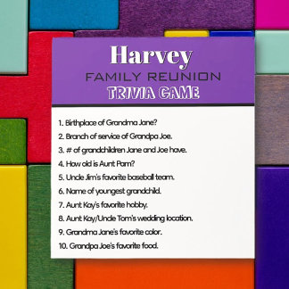 Bloco De Notas Diversão! Jogo de Trivia de Reunião de Família