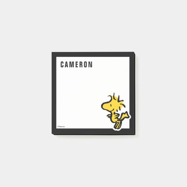 Bloco De Notas Divertimento e flores do Snoopy & Woodstock | Adic (Frente)