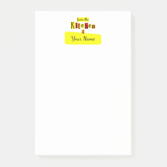 Bloco De Notas Do Balcão da Cozinha De Notas Adhesivas Personaliz (Frente)