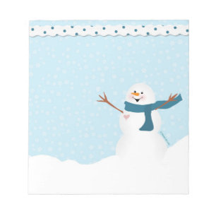 Bloco de notas do boneco de neve