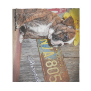 Bloco de notas do buldogue do amor da intimidaçã