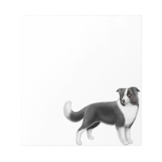 Bloco de Notas do Cachorro de Borda de Alerta (Frente)