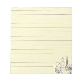 Bloco de notas do café de Paris