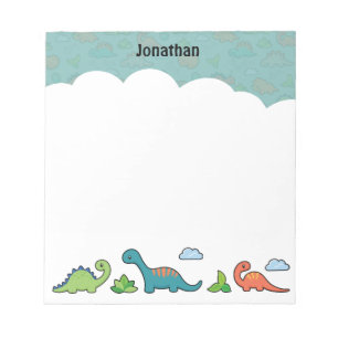 Bloco de notas do divertimento do dinossauro